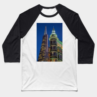 Columbus and Transamerica Towers Baseball T-Shirt